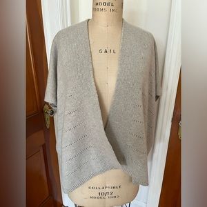 Gray Cardigan Poncho